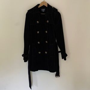 Double Breasted Corduroy Trench